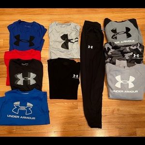 Lot of under armour activewear youth XL